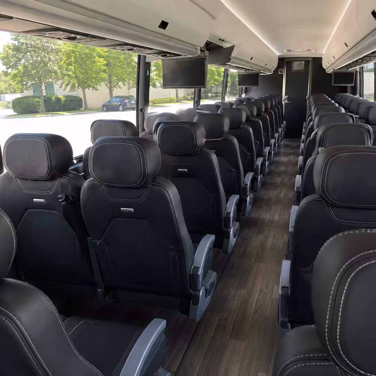 56 passenger charter bus interior