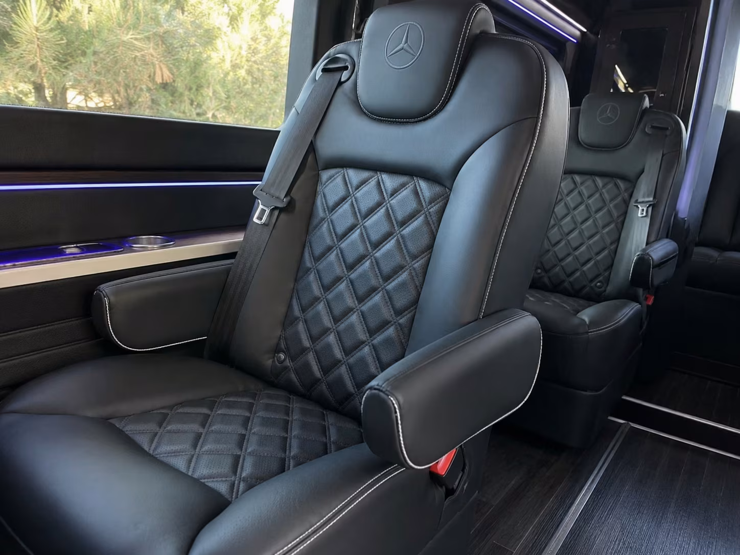 sprinter van with driver inside