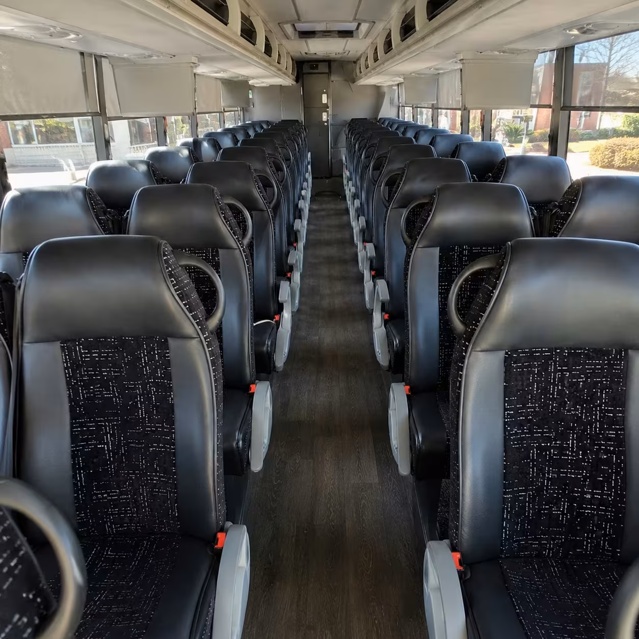 woodbridge charter bus rental interior